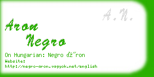 aron negro business card